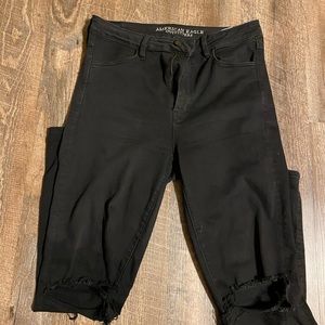Ripped American Eagle Black Skinny Jeans